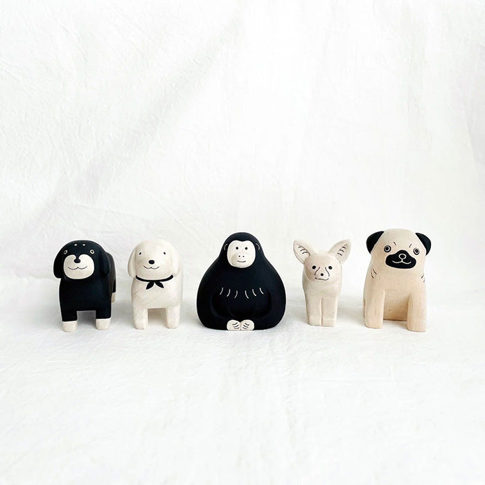 Pole Pole Wooden Animal Pug