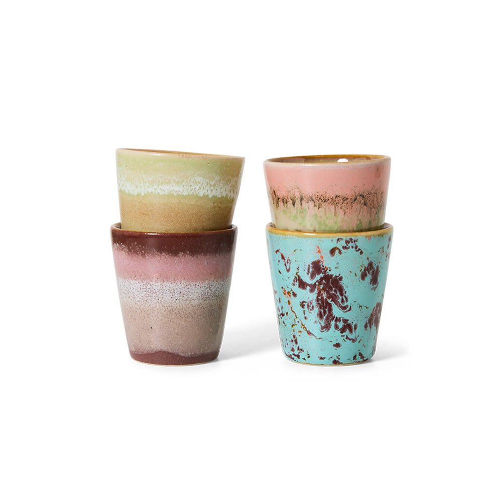 70s Ceramics: Ristretto Mugs - Futurism (set de 4)