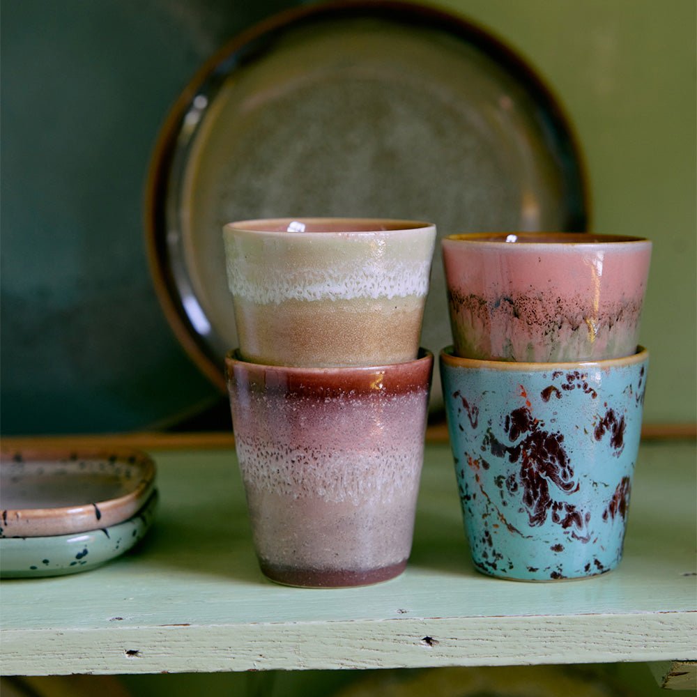 70s Ceramics: Ristretto Mugs - Futurism (set de 4)