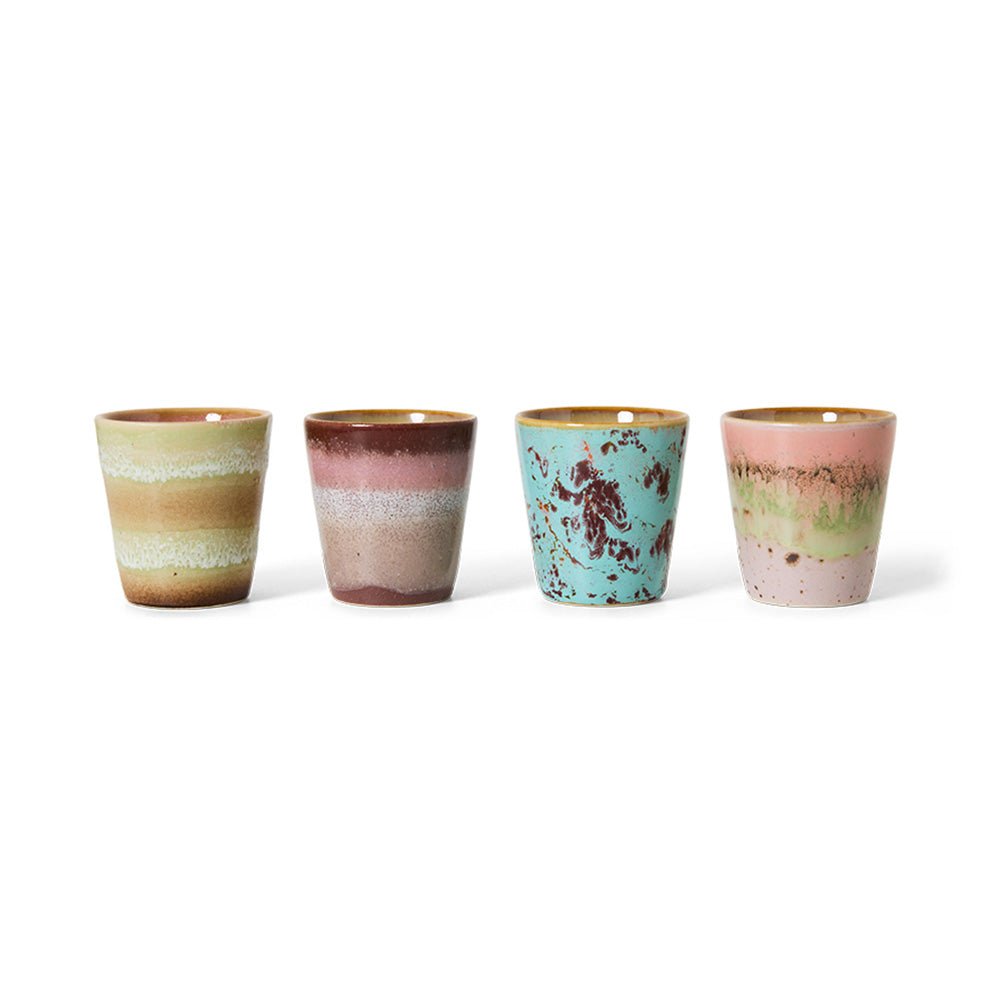 70s Ceramics: Ristretto Mugs - Futurism (set de 4)
