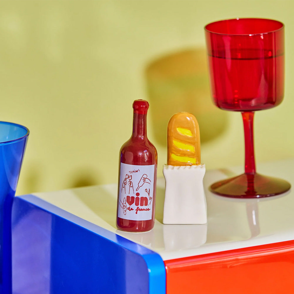 Ensemble Salière et Poivrière Baguette Vin