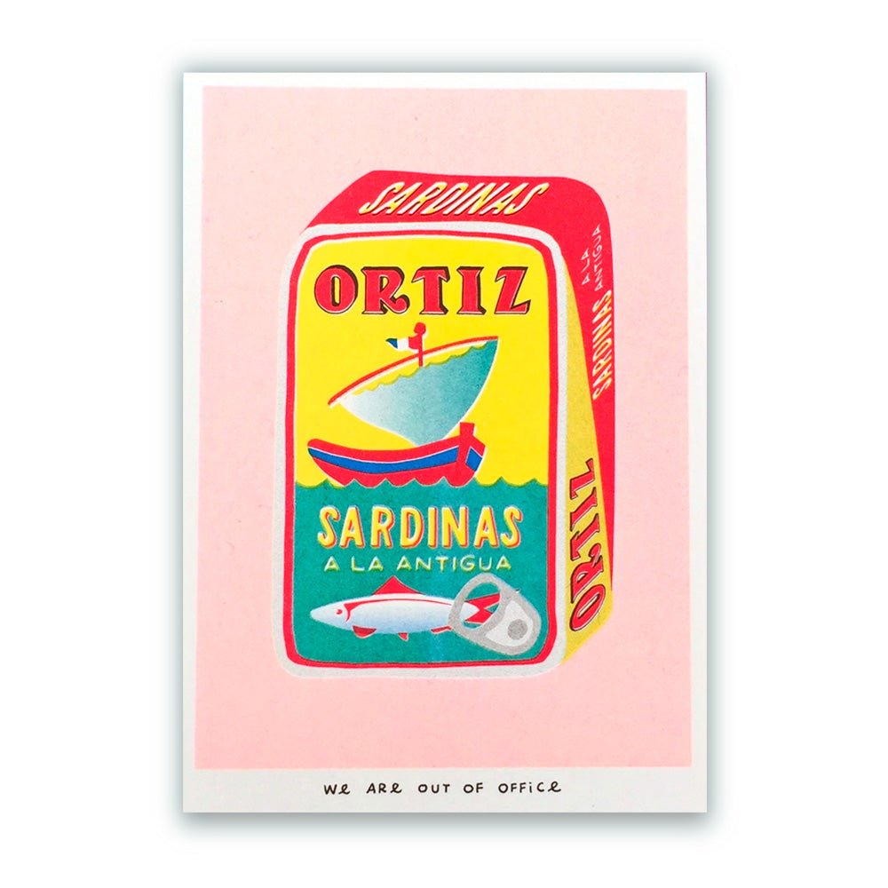 Risographie de boîte de sardines