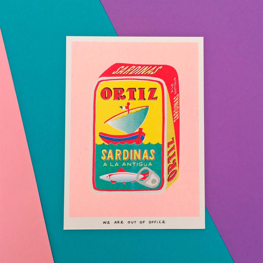 Risographie de boîte de sardines