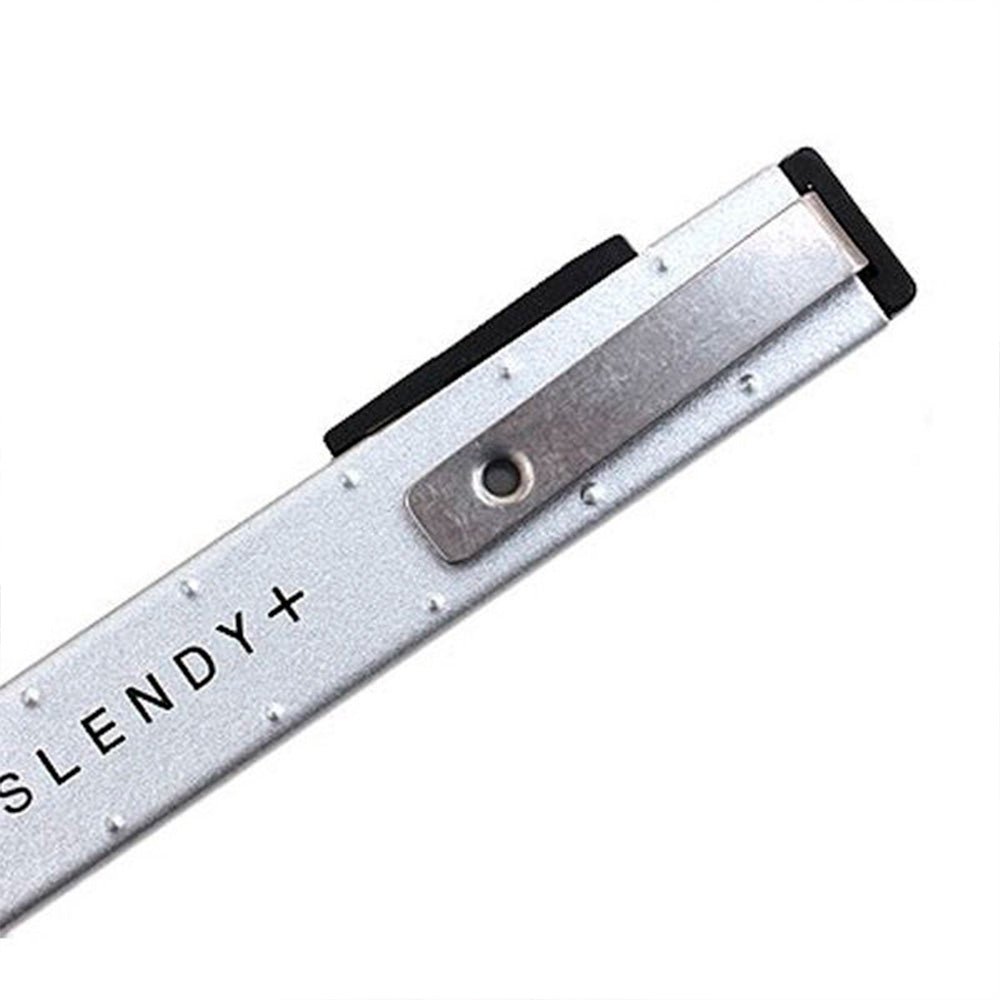 Support métallique rétractable Slendy+ avec gomme argentée