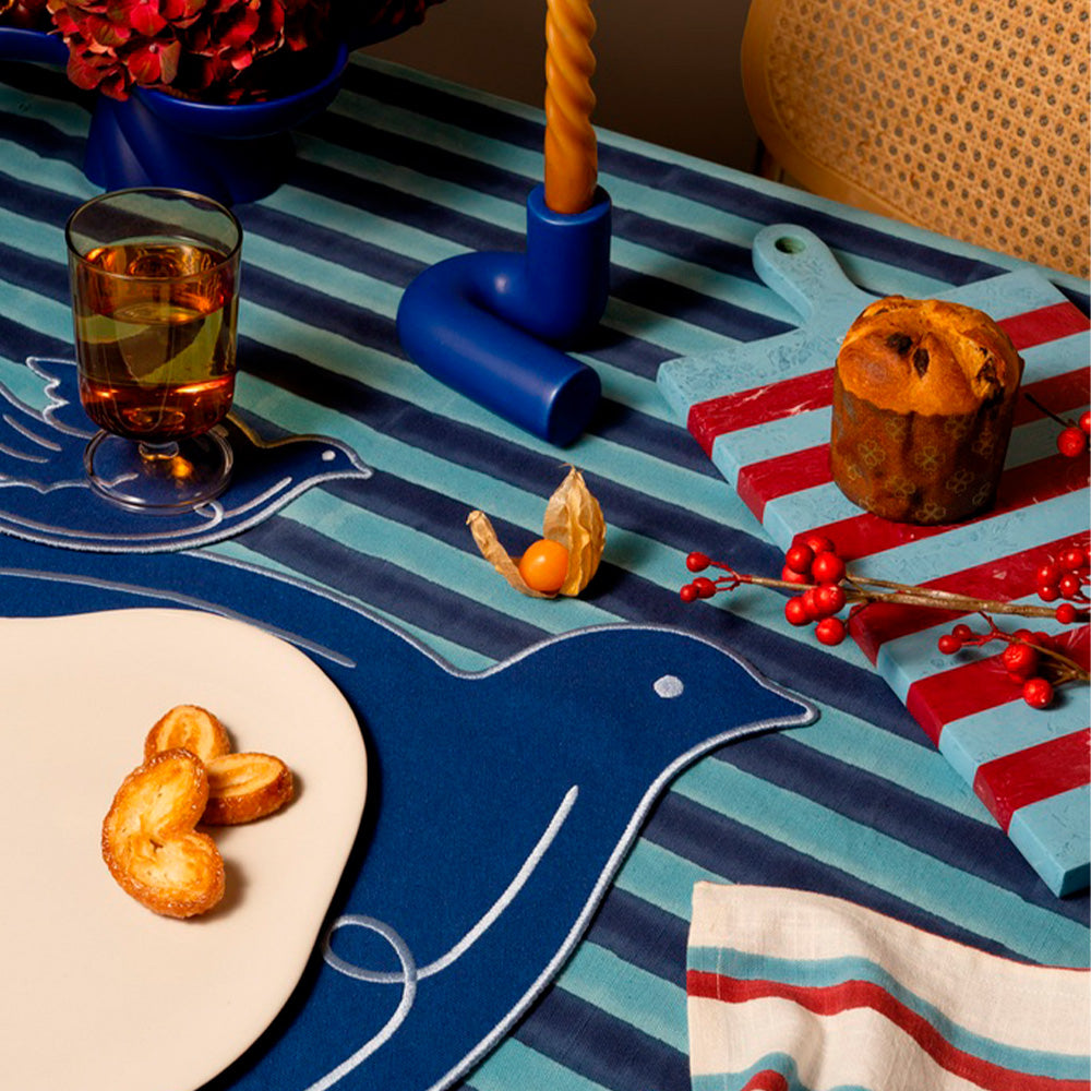 Serving Board Mediterraneao Burgundy / Blue