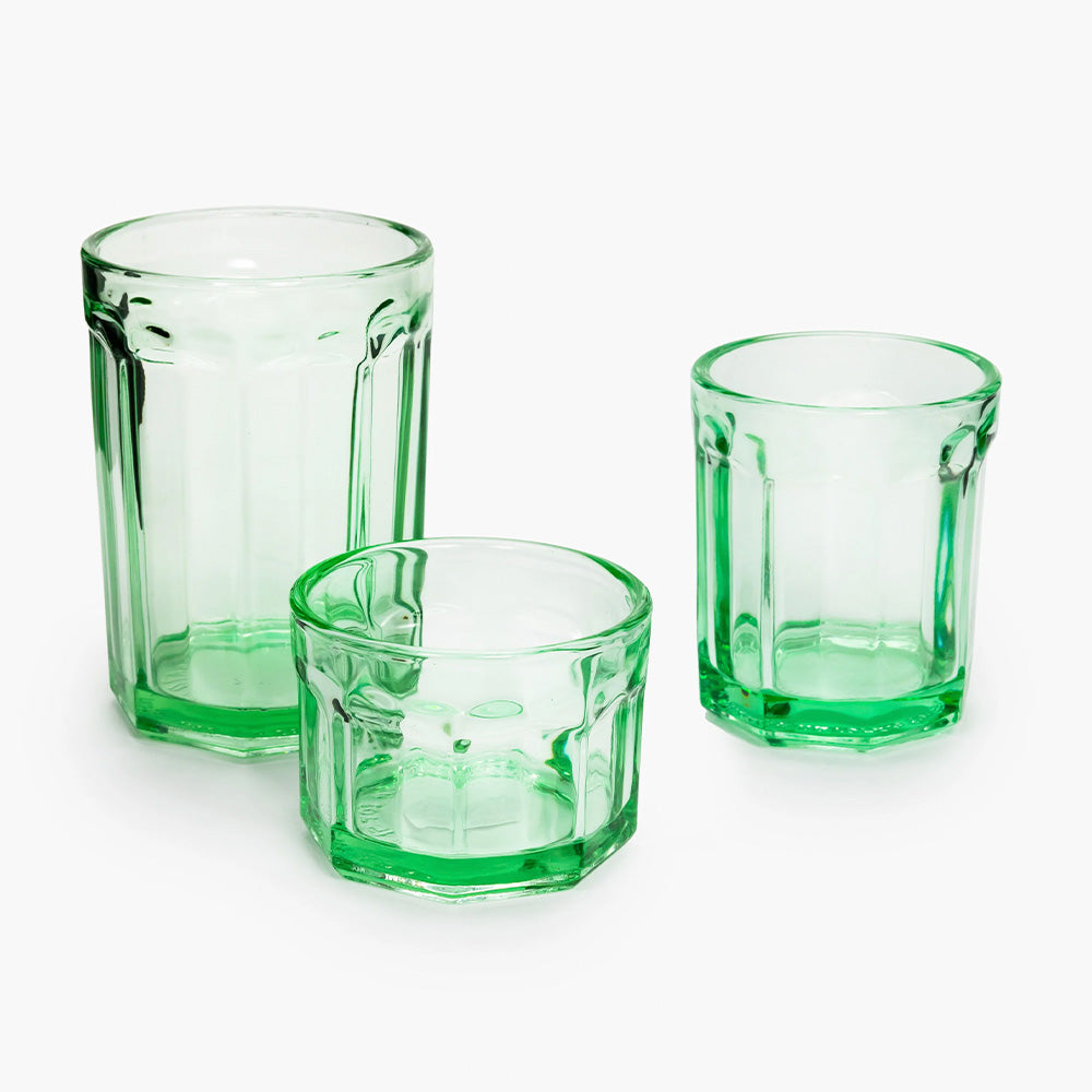 Verres Fish &amp; Fish Green S (lot de 4)