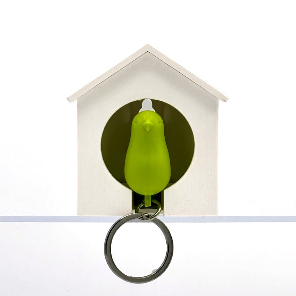 Sparrow Keyring White - Green