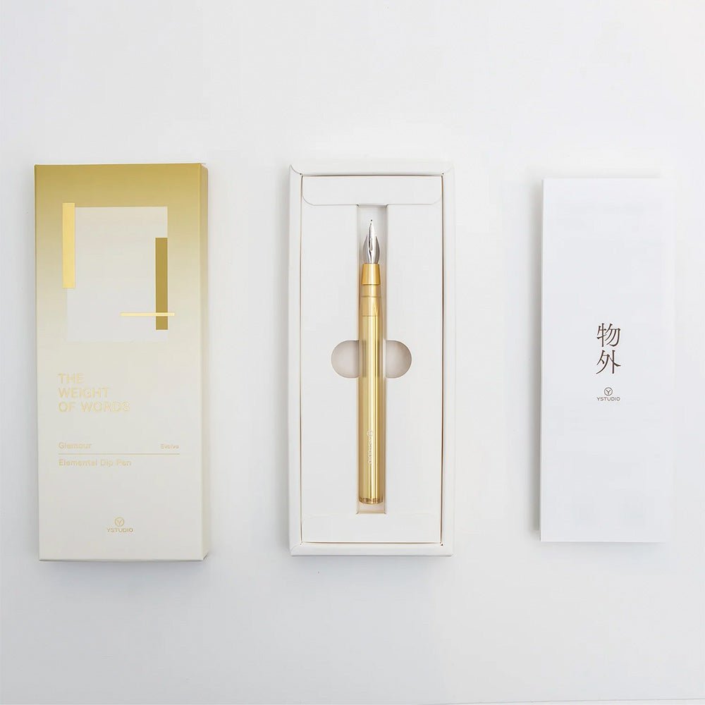 Glamour Evolve Elemental Dip Pen Brass Gold
