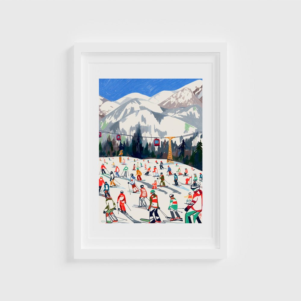 Saison de ski dans le Tyrol du Sud Giclée Print