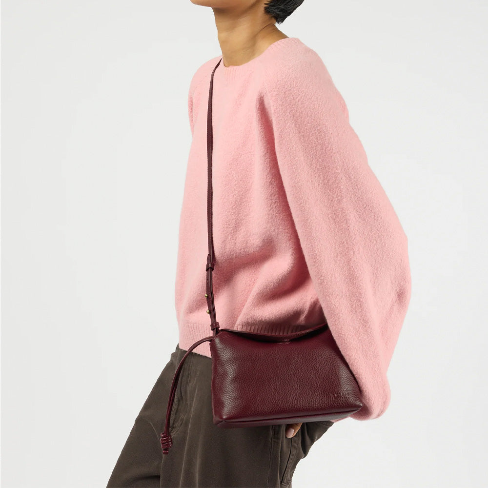 Bolso Sienna Mini Soft Grain Leather Dark Cherry