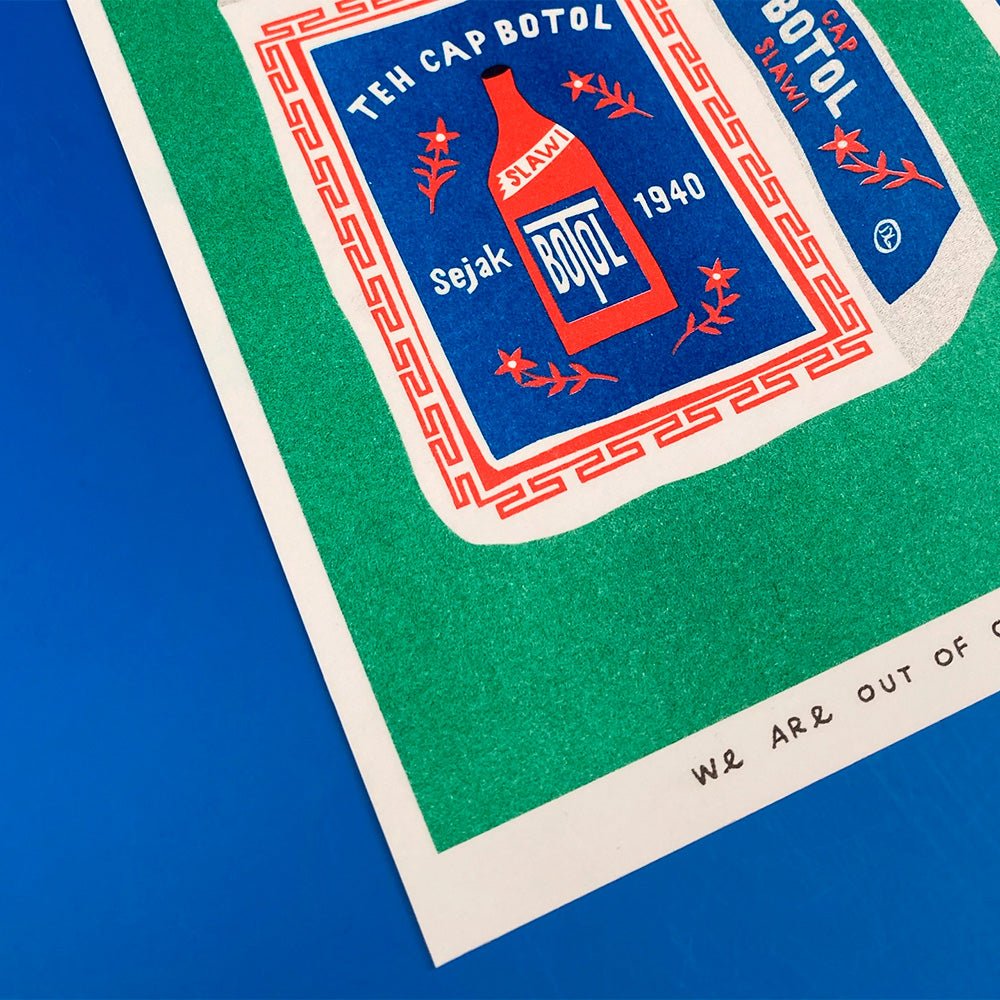 Package of Indonesian Jasmine Tea Risograph