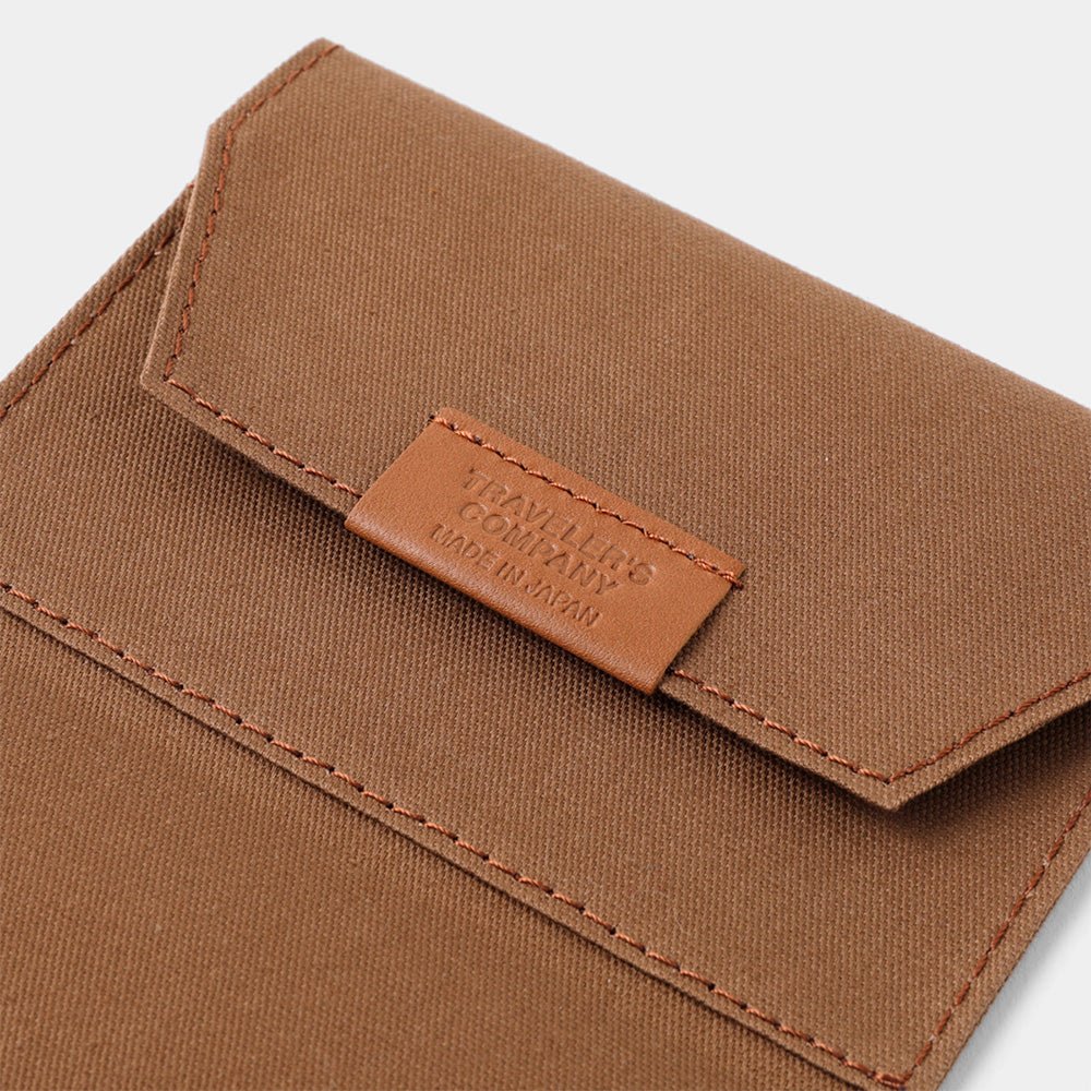 Recharge Carnet Papier Coton avec Fermeture Éclair Café - Taille Passeport