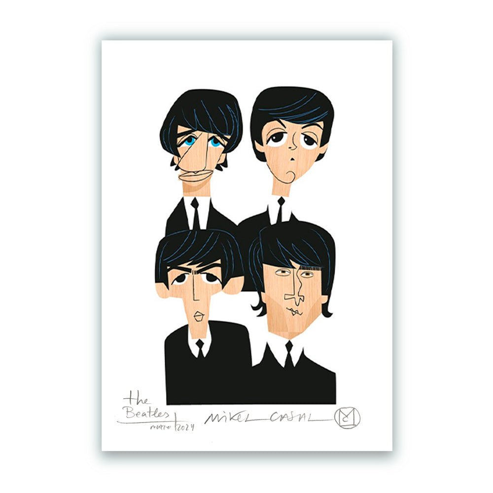 Les Beatles A5 Giclée Print