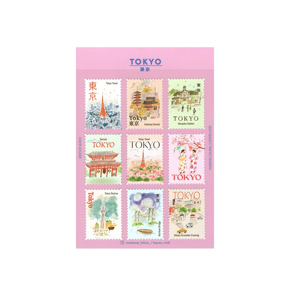 Poststamp Stickers L'après-midi // Tokyo 1
