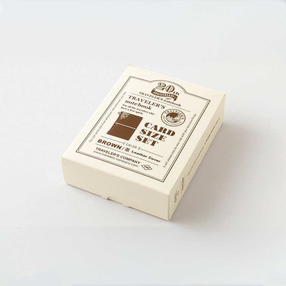 TRAVELER’S notebook Card Size 20th Anniversary Set Brown