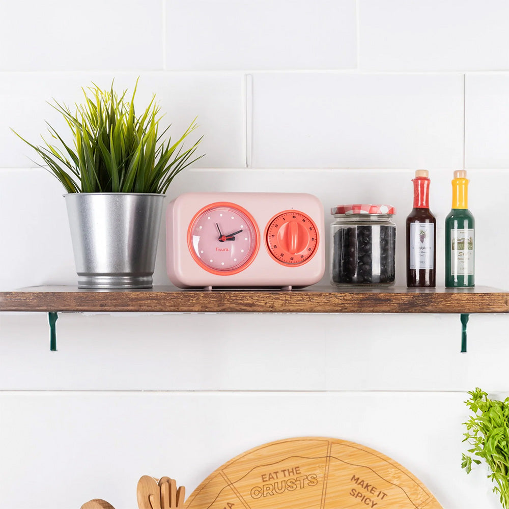 Minuteur de cuisine rétro - Rose