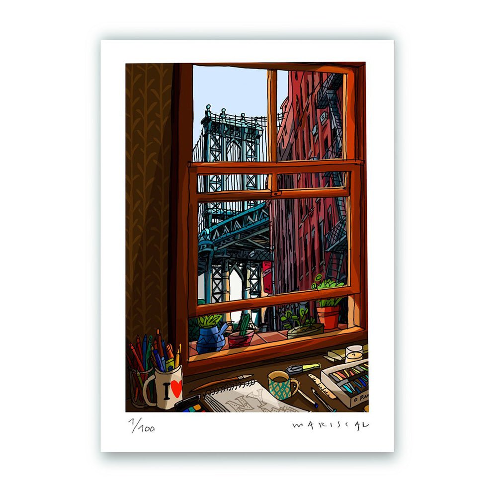 Tirage d'art fenêtre de New York 30x40