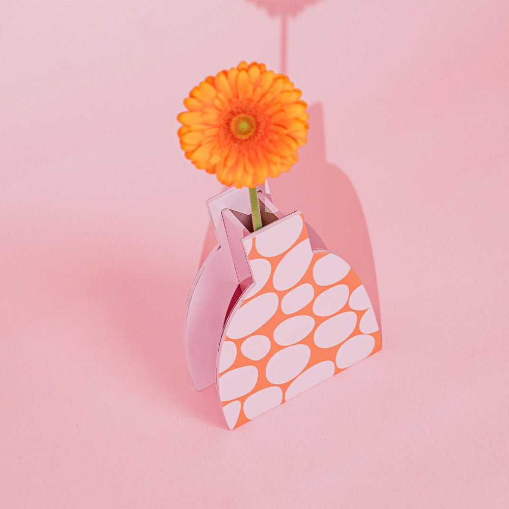 Jarrón de Madera Pink Stones