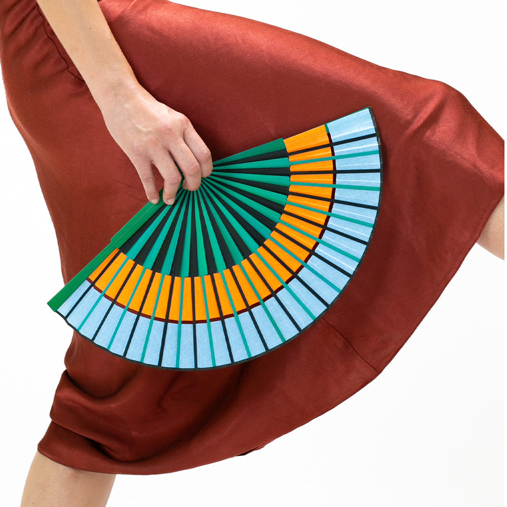 Orange Double Rainbow Fan