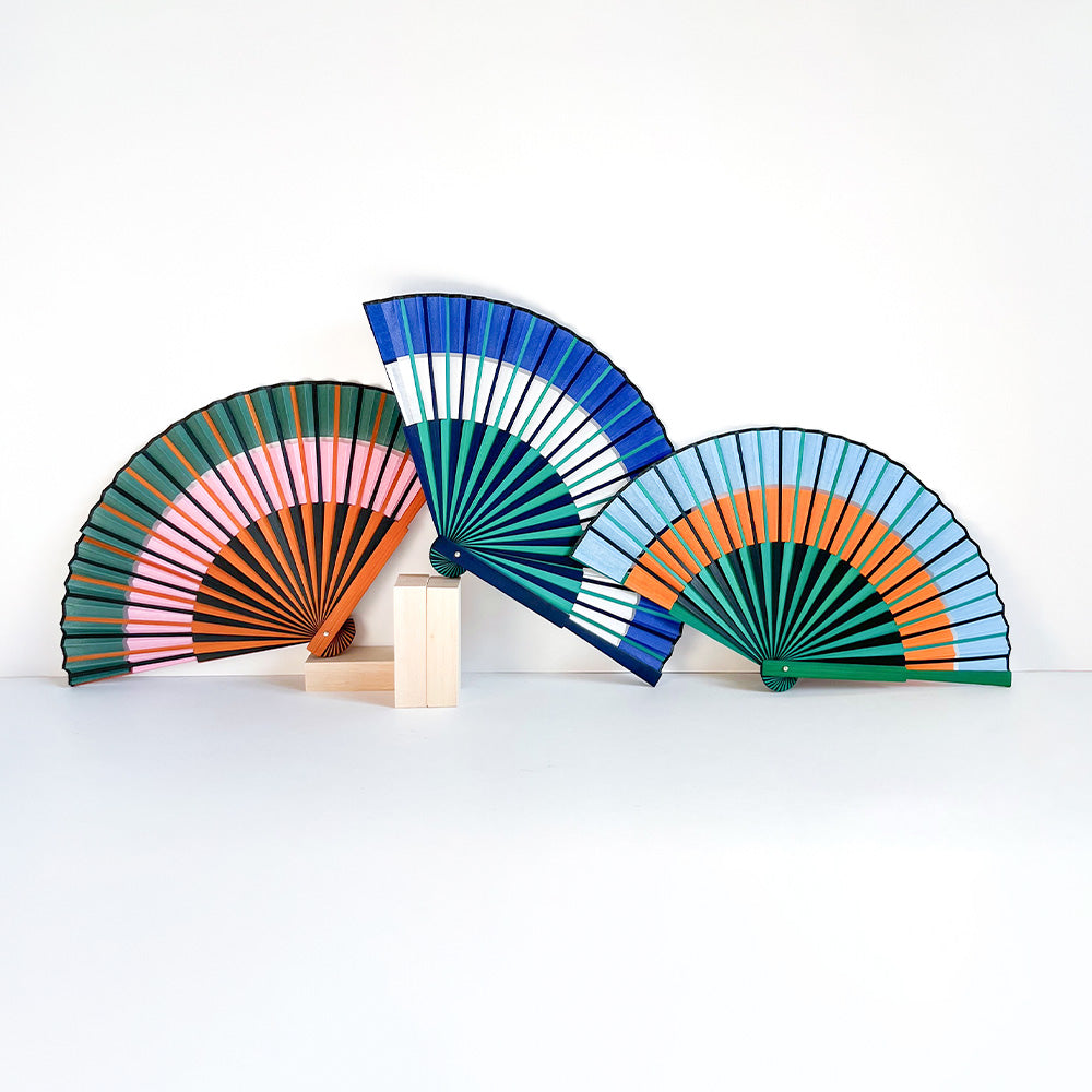 Orange Double Rainbow Fan
