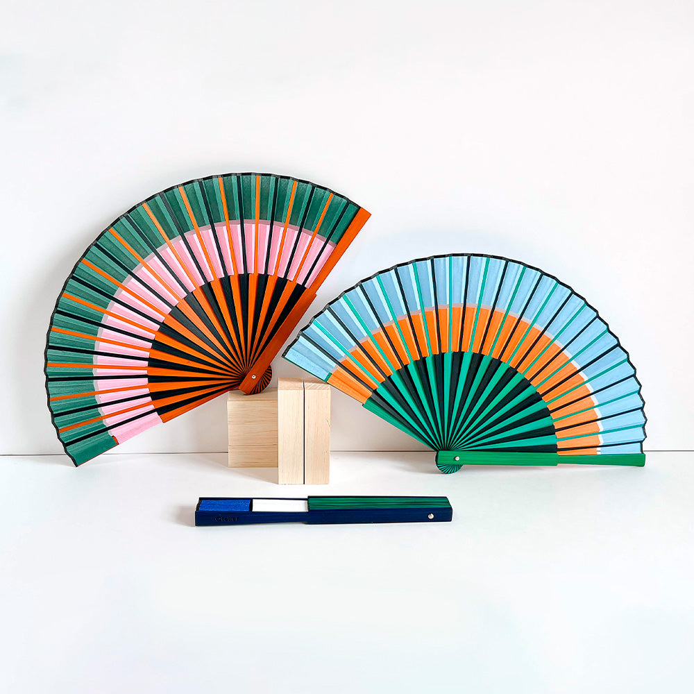 Orange Double Rainbow Fan