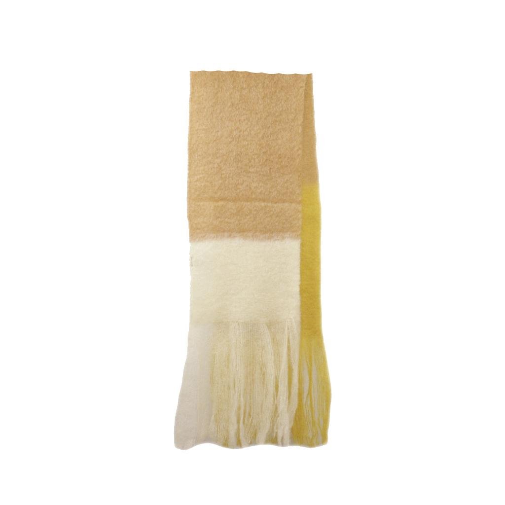 Mohair Scarf Block Camel CB-9B 35x250