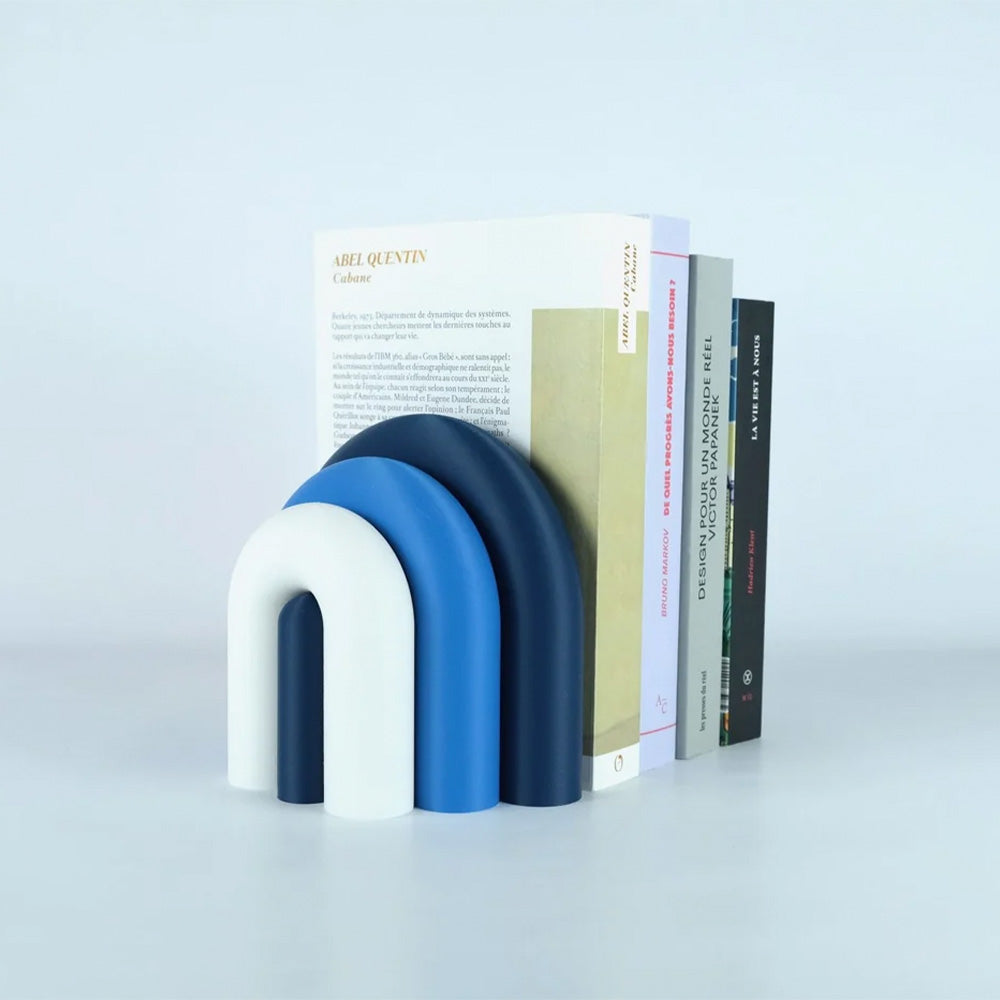 Arc Modular Vase & Bookend – Navy, Blue, White