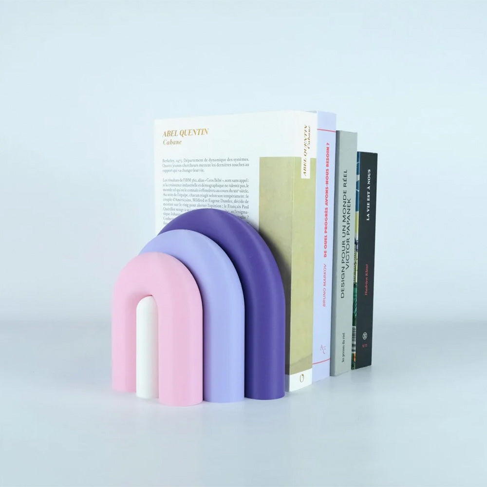 Arc Modular Vase & Bookend – Violet, Pink, White