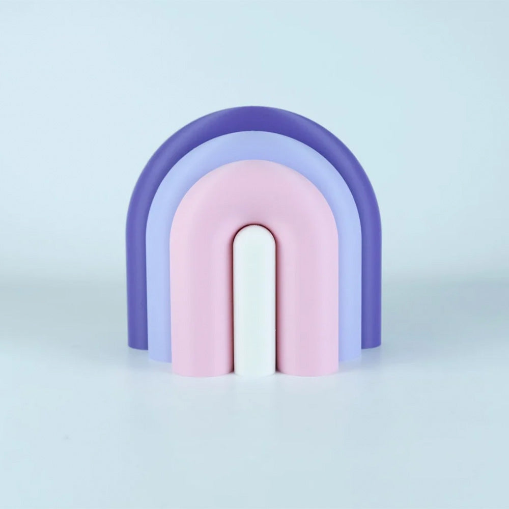 Arc Modular Vase & Bookend – Violet, Pink, White