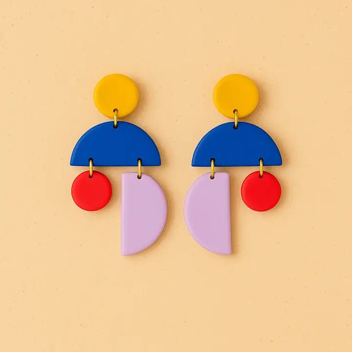 Pendiente Bauhaus Multicolor