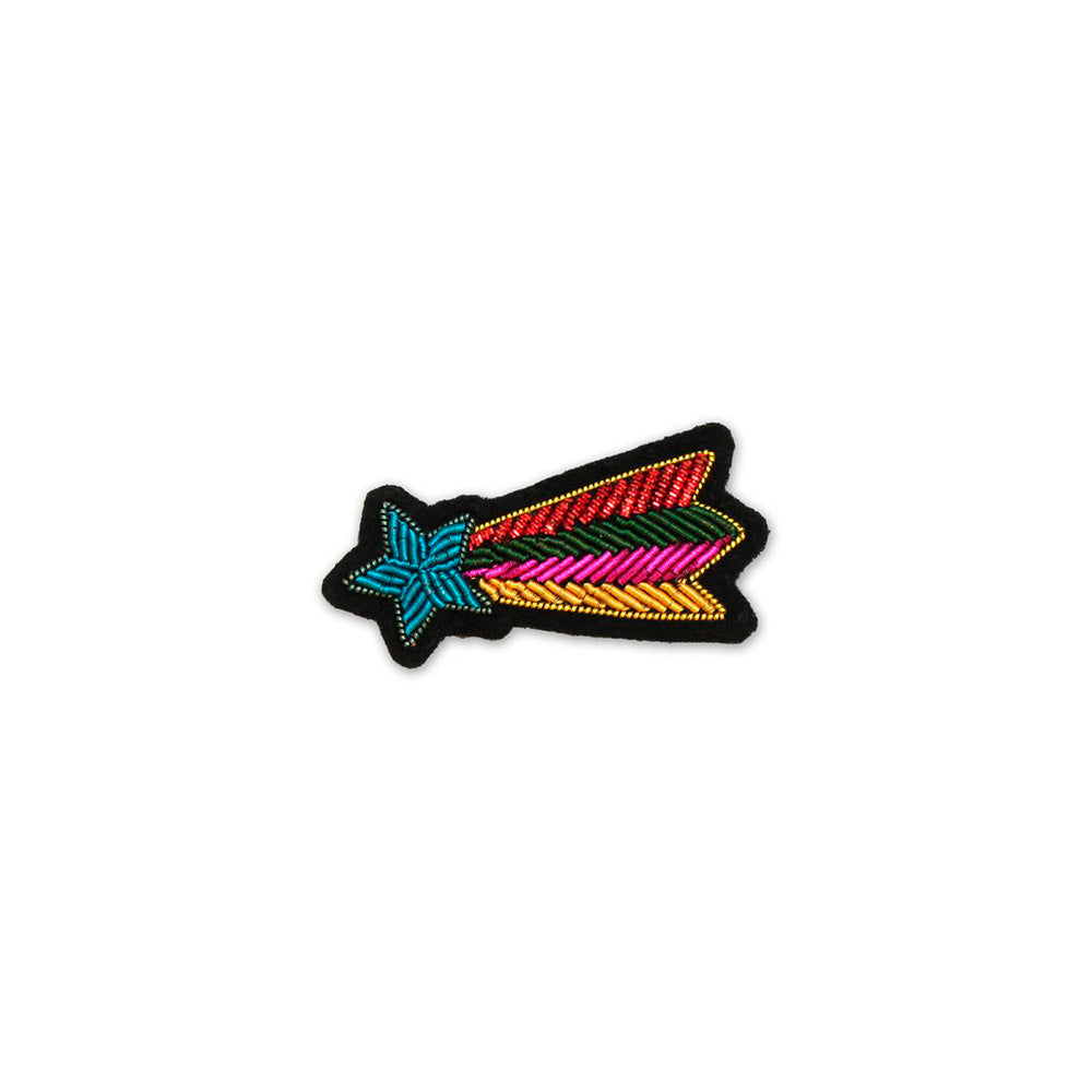 Broche Étoile Filante Arc-en-ciel Fait Main