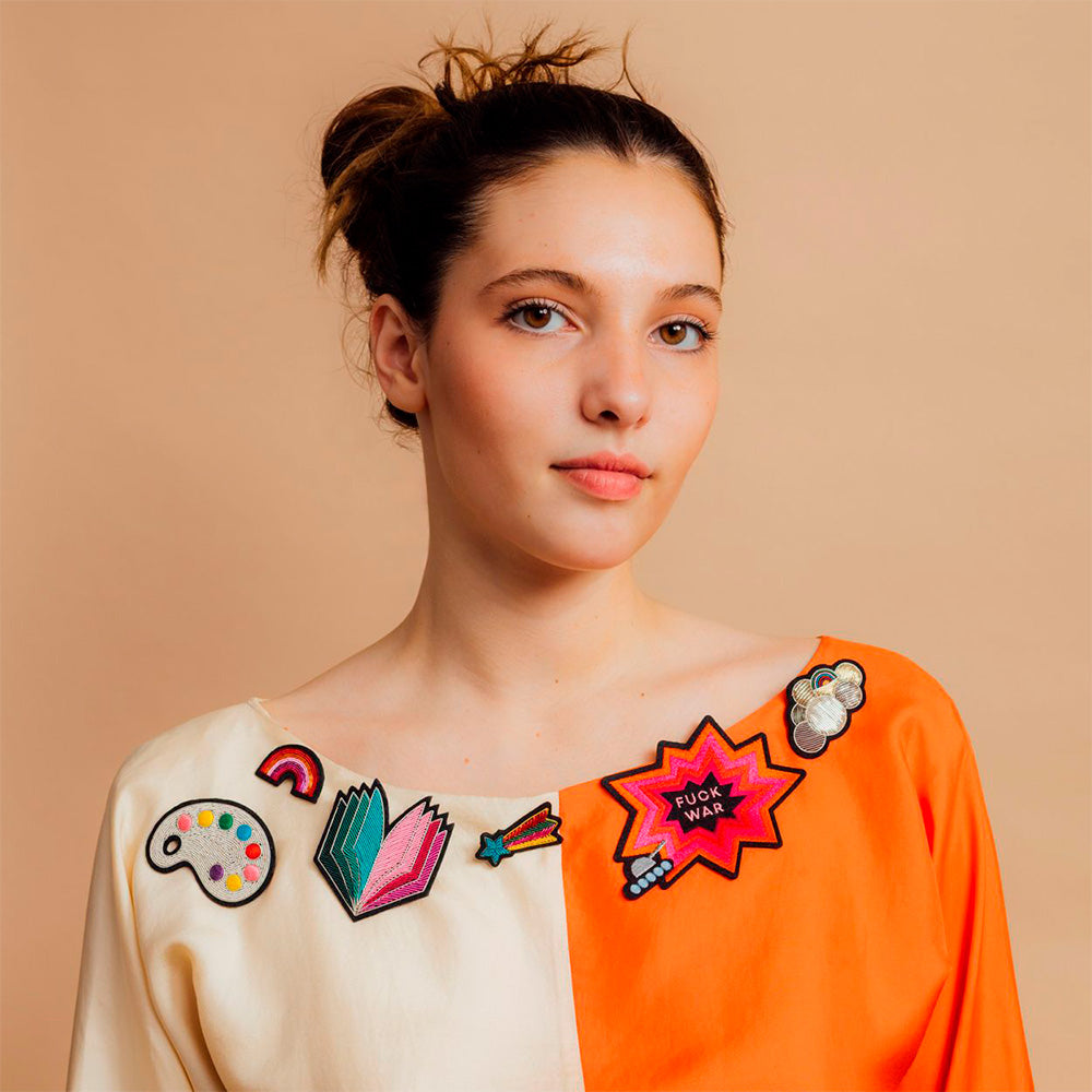 Broche Étoile Filante Arc-en-ciel Fait Main