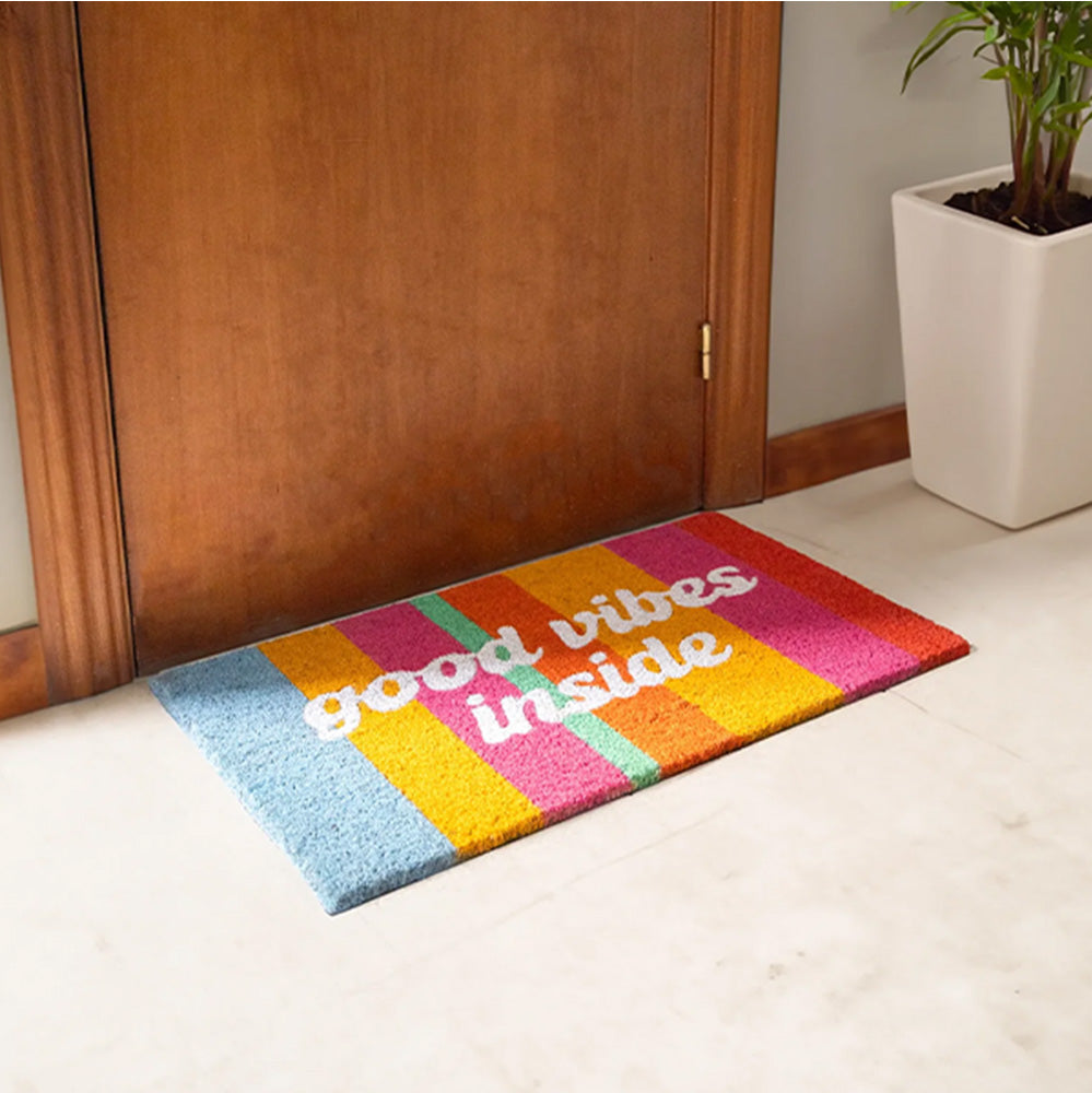 Good Vibes Inside Doormat