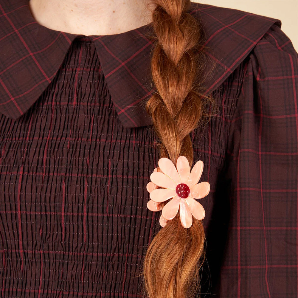 Hair Clip Pink Flower