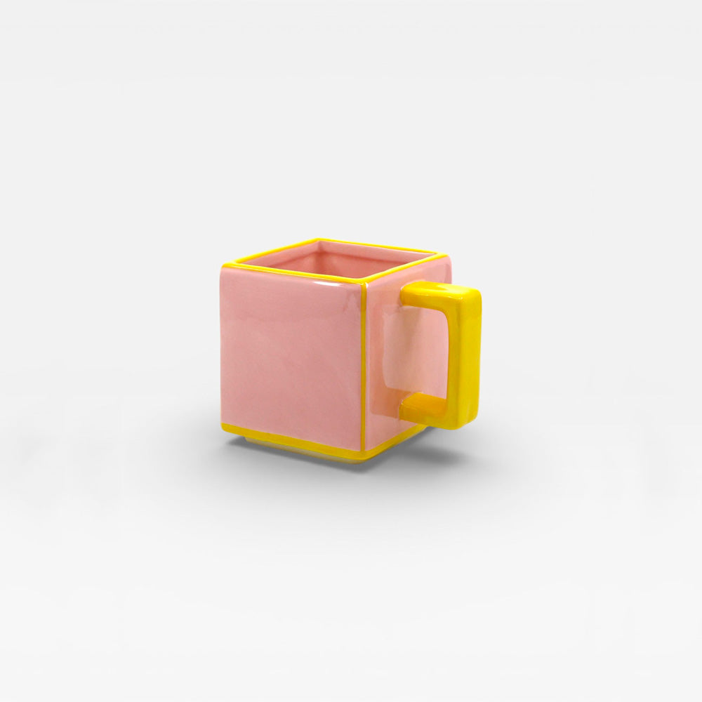 Mug Tile Pink / Yellow