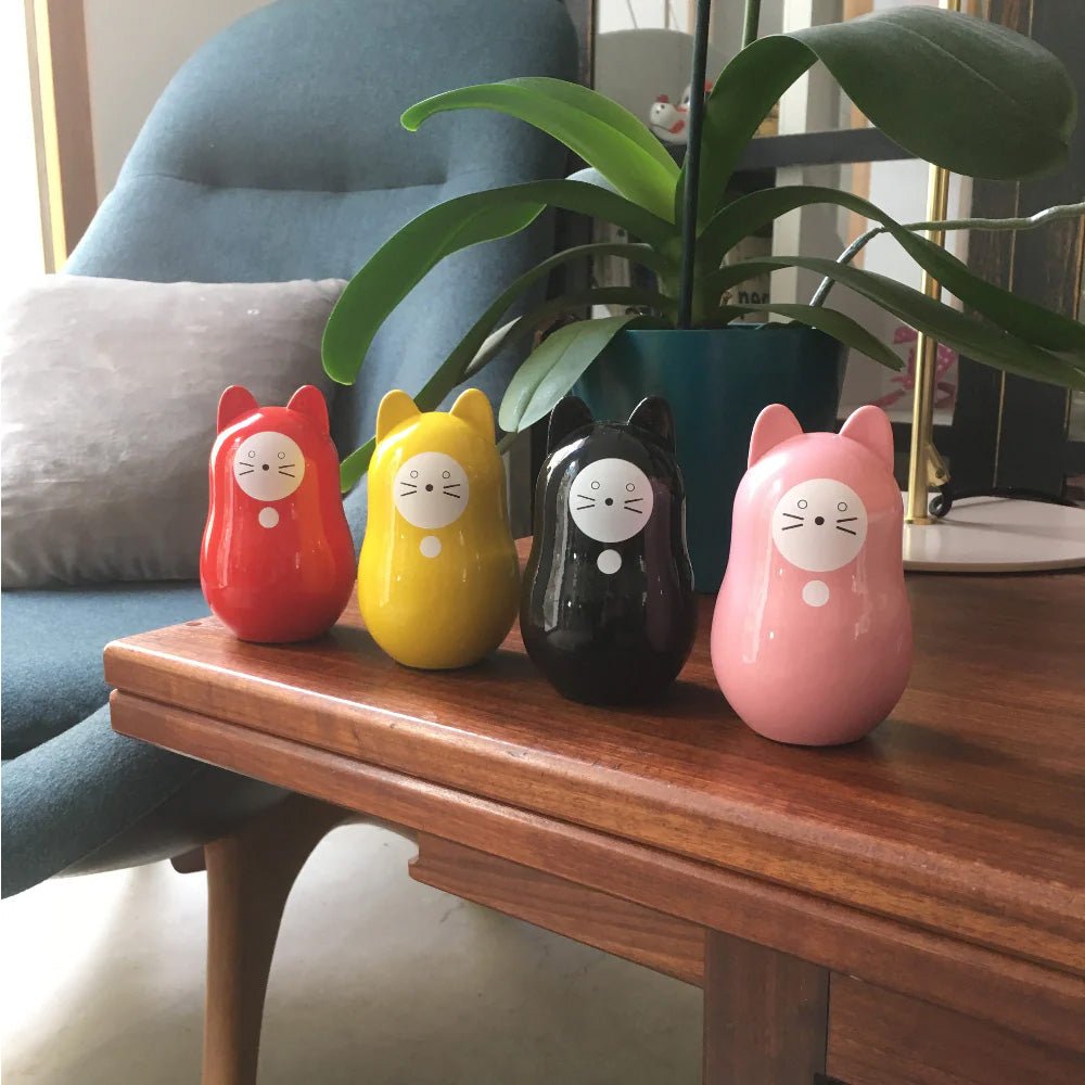 Daruma Neko Rosa Amor