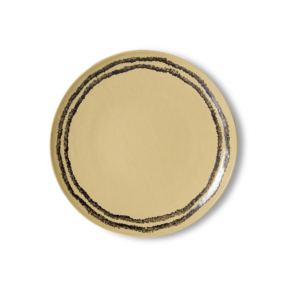 Céramique des années 70 : Assiette plate - Vanille