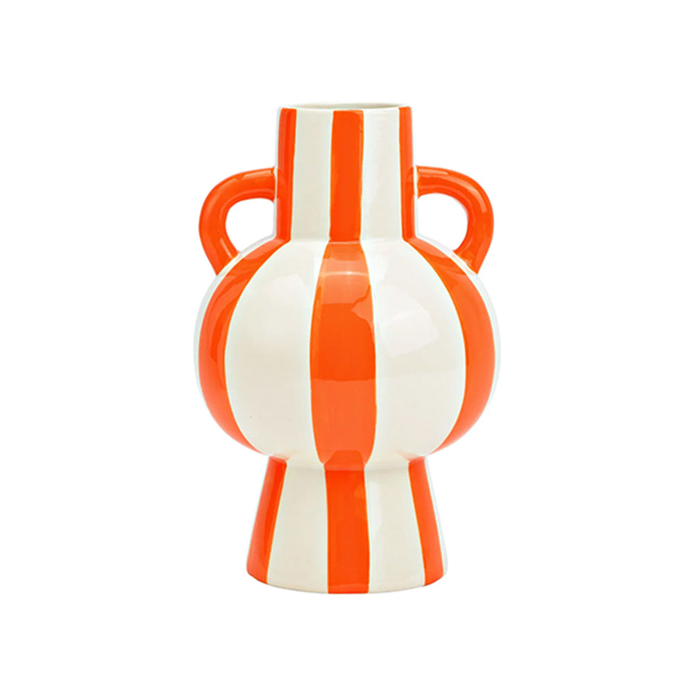 Vase Strips Orange White