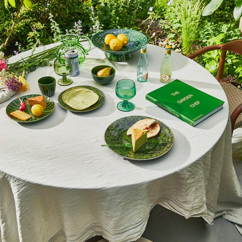 The Emeralds: Ceramic Side Plate Ribbed Green