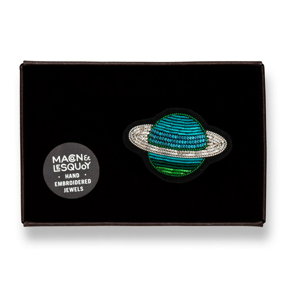 Saturn Embroidered Brooch
