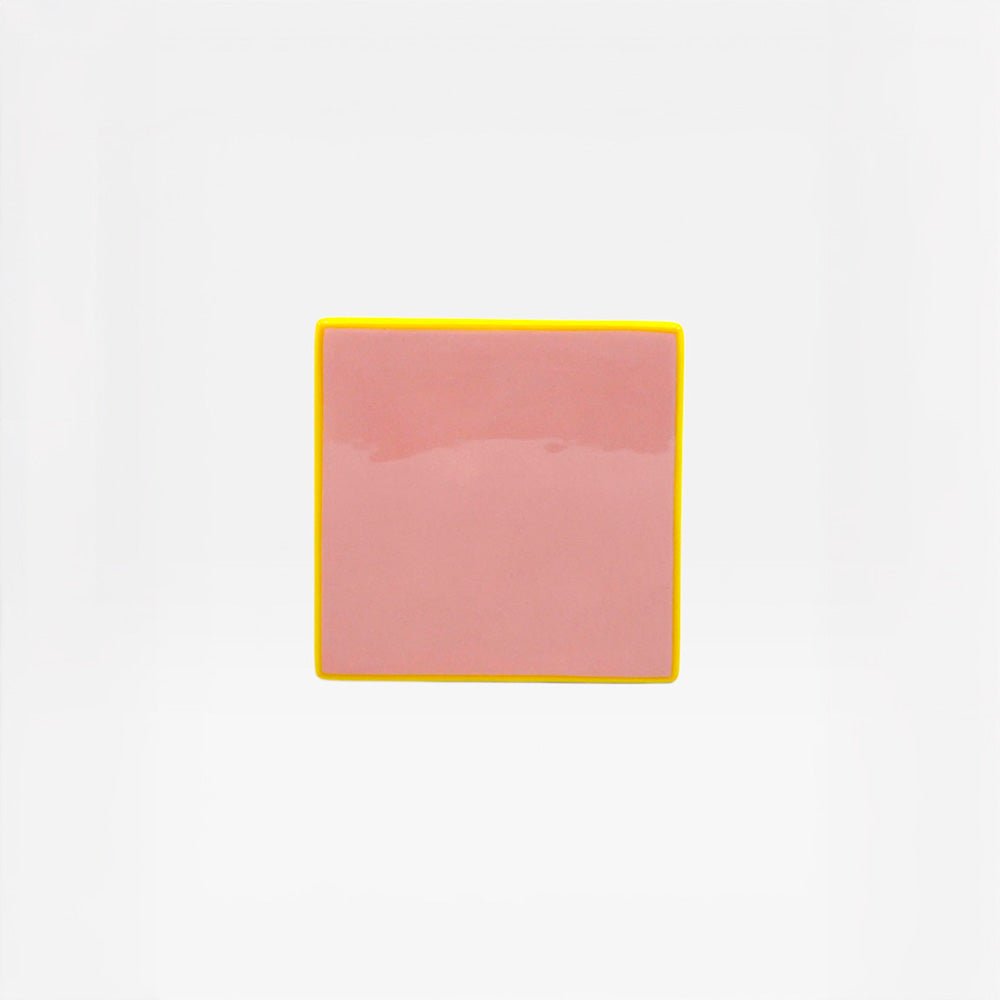 Coasters Tile Pink / Yellow (set of 4)