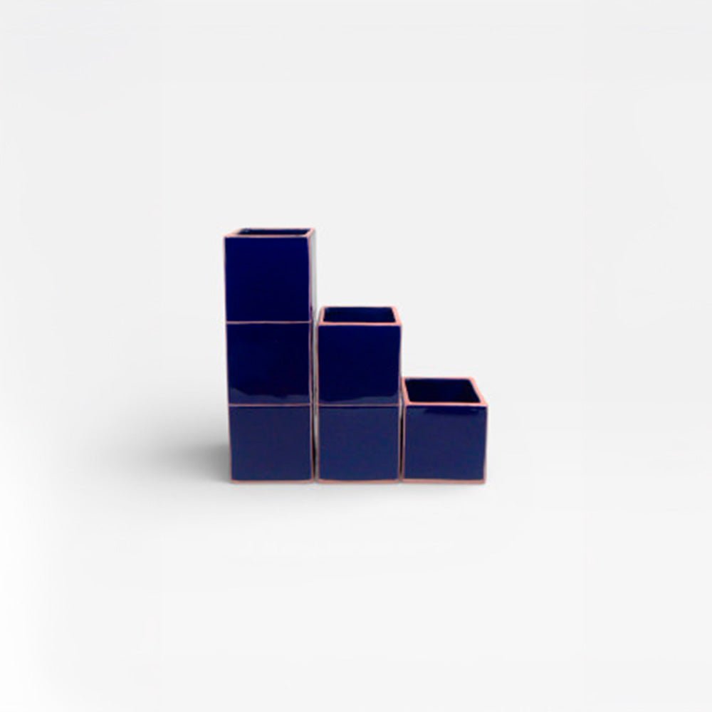Vase Tile Simple Blue / Pink