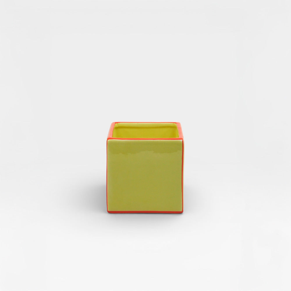 Jarrón Tile Simple Amarillo / Naranja