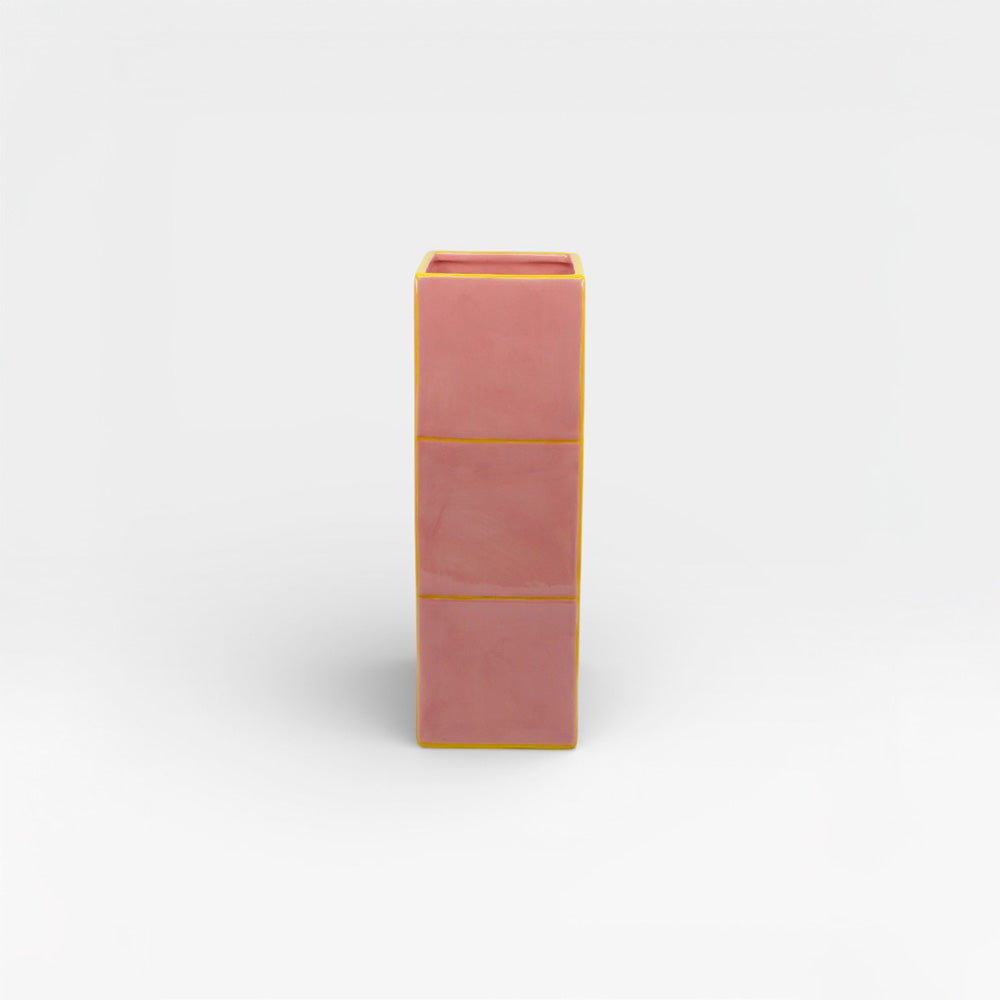 Vase Tile Triple Rose / Jaune