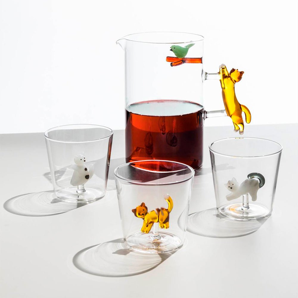 Vaso Gato con Cola Ámbar 35cl Tabby Cat