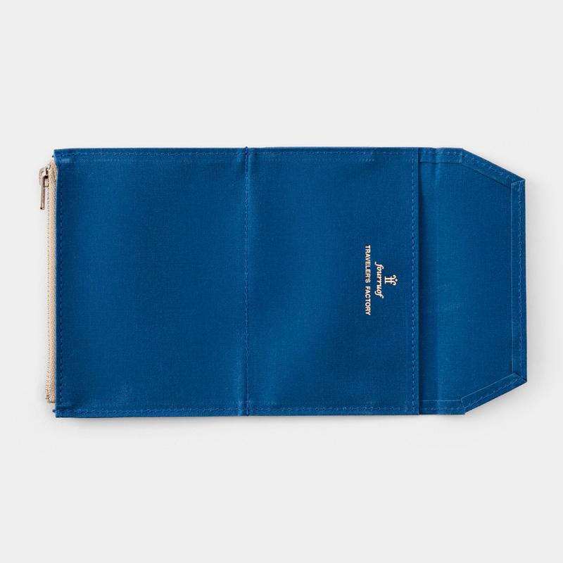 TF Refill Paper Cloth Zipper Blue - Passport Size