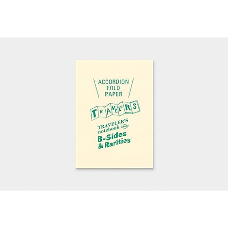 TRAVELER'S notebook B-Sides & Rarities Recharge Papier Pliage Accordéon Taille Passeport