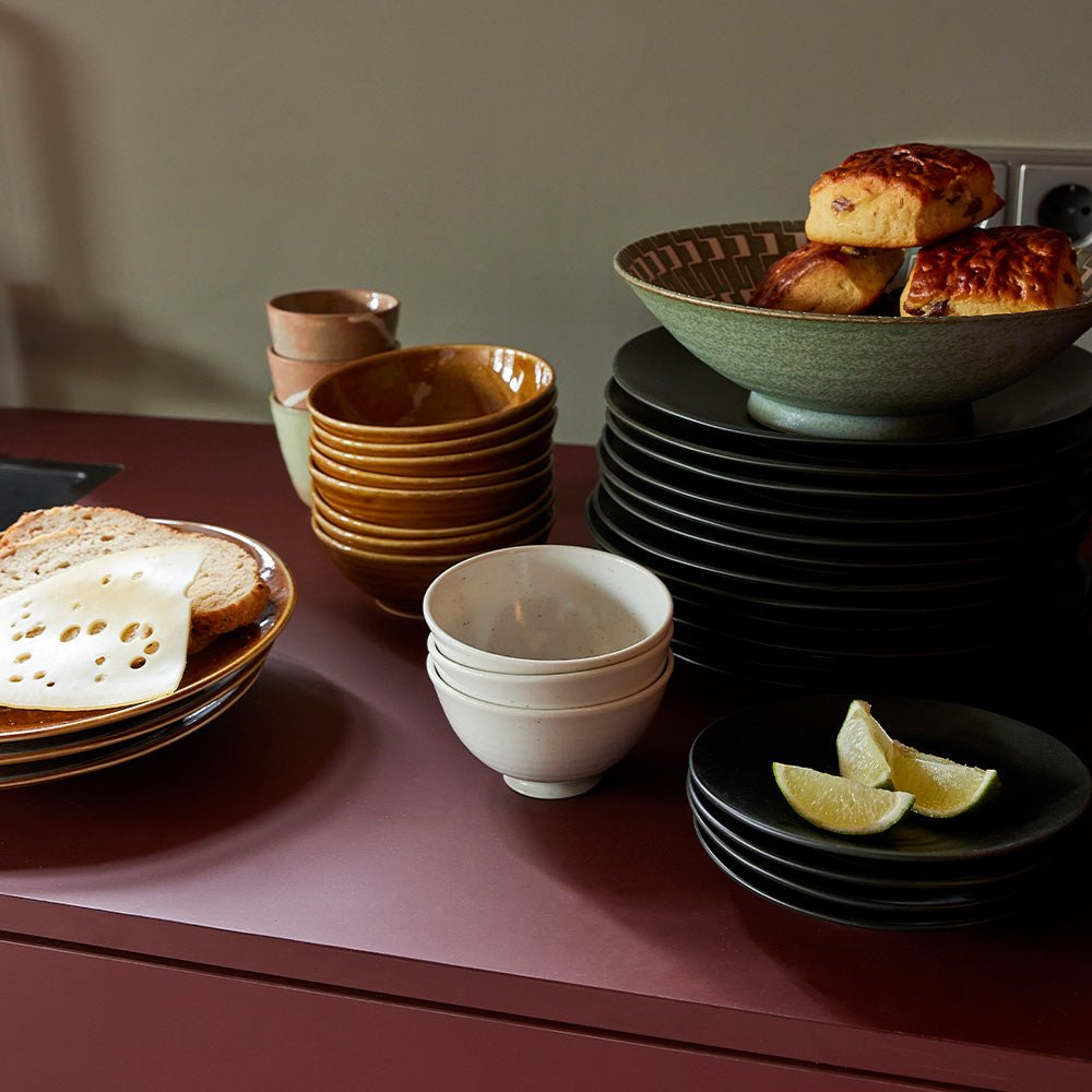 Kyoto Ceramic Japanese Dinner Plate Matt Black