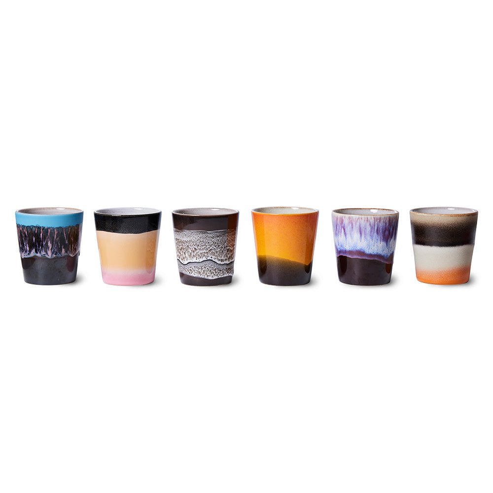 70s Ceramic Coffee Mugs Stellar (set of 6)