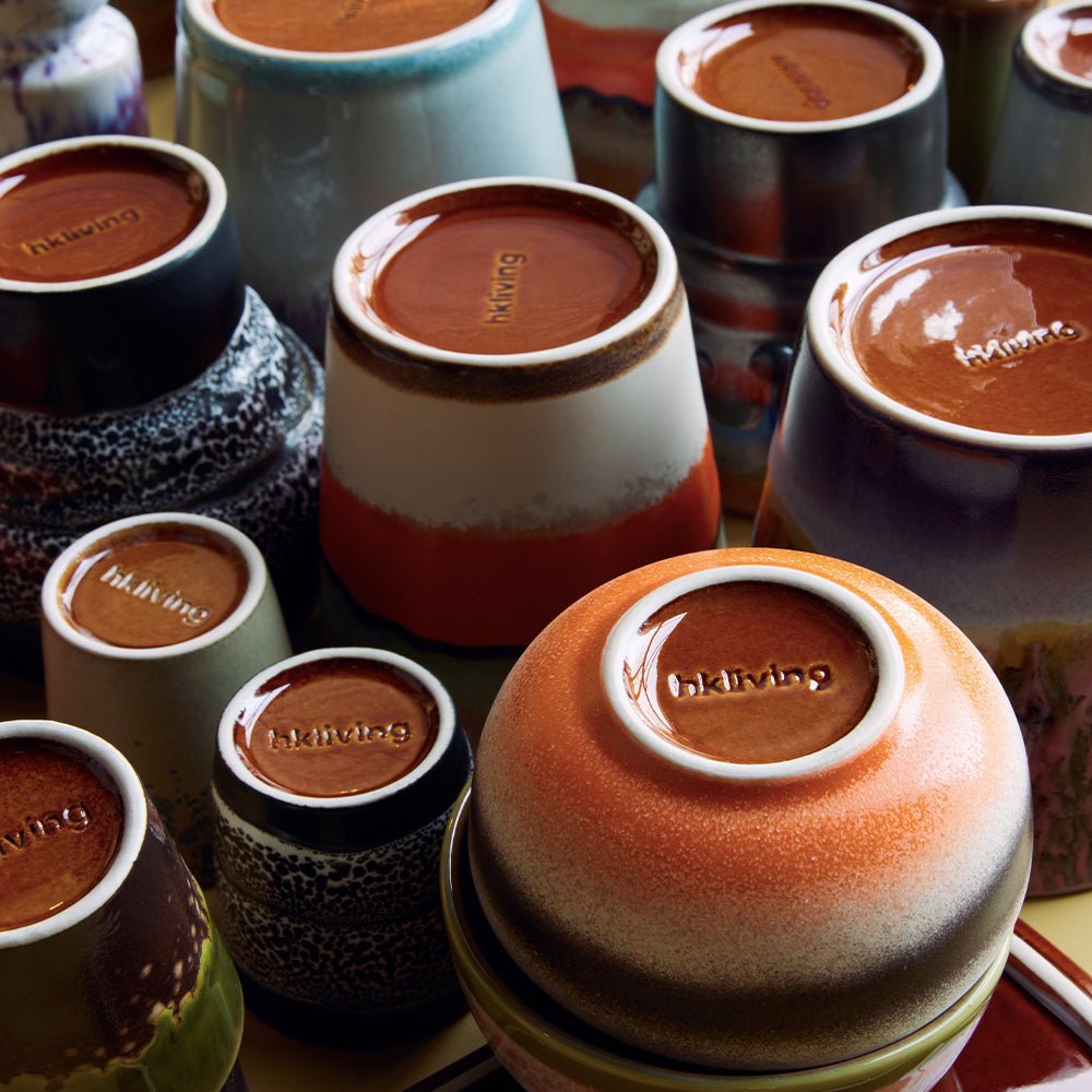 70s Ceramics Espresso Mugs Retro (set of 4)